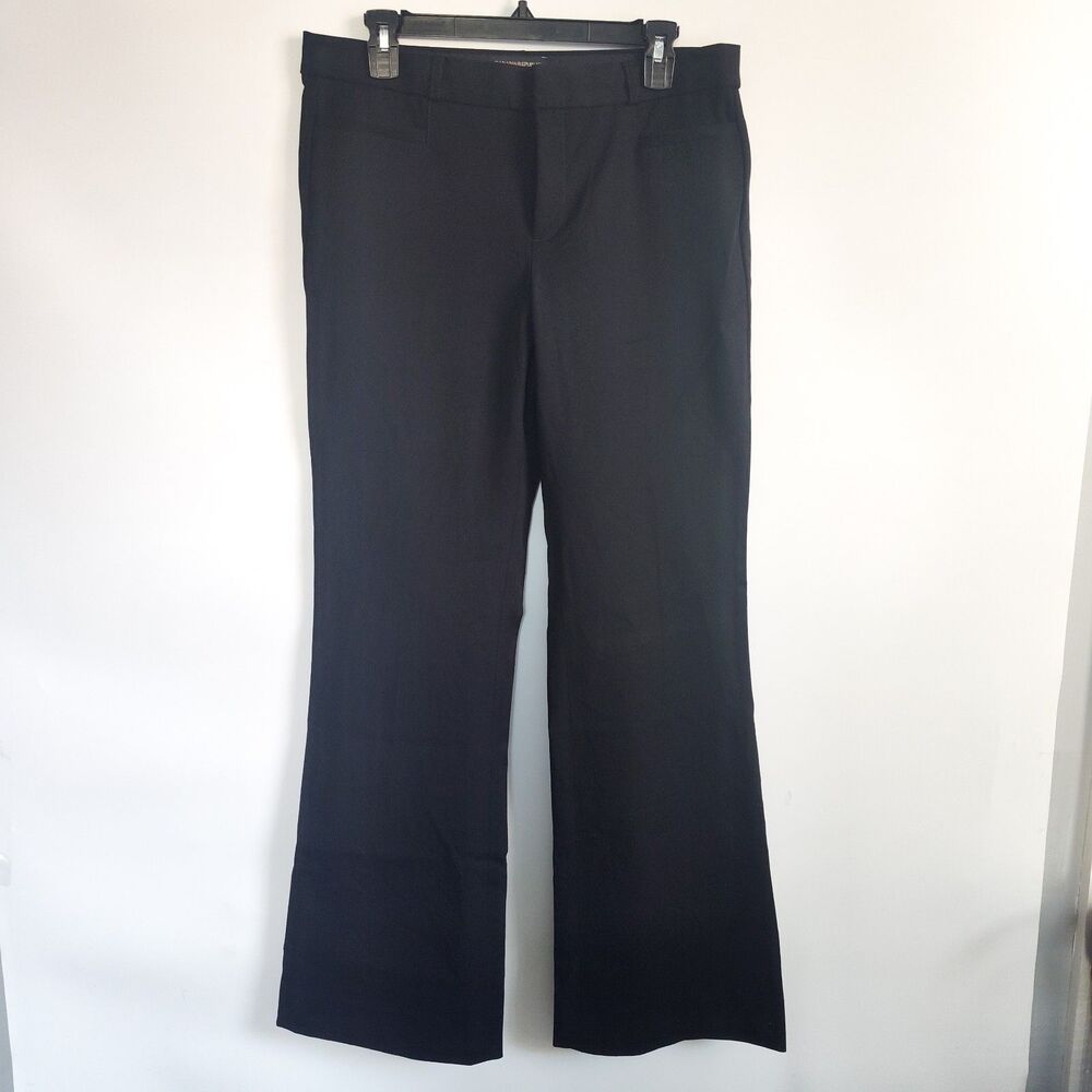 New Banana Republic Sloan Bootcut Trouser Size 8 Black Flat Front Pants NWOT